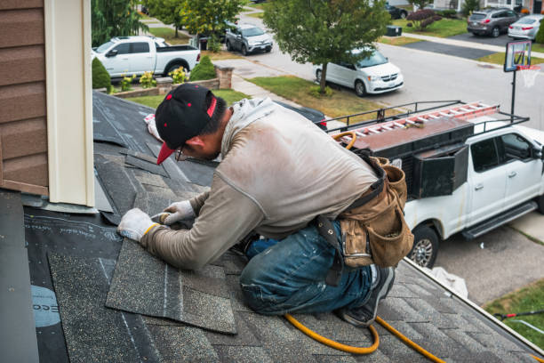 Professional Gutter Repair And Installation technician working in Lockhart, FL